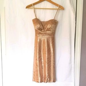 Jump Apparel Dress Gold with Glitter Sz 7/8